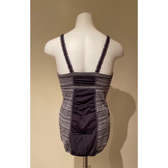 Lululemon Speed Up Tank Coal Strata Stripe size 8 - Picture 3 of 6